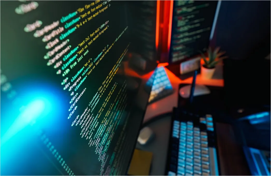 Detail Programming Code Close Up On Monitor Screen Number 20