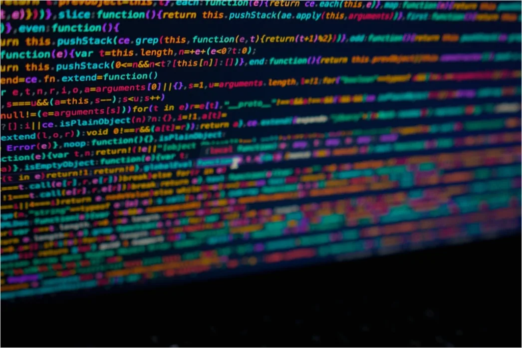 Detail Programming Code Close Up On Monitor Screen Number 4