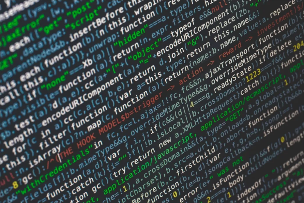 Detail Programming Code Close Up On Monitor Screen Number 9