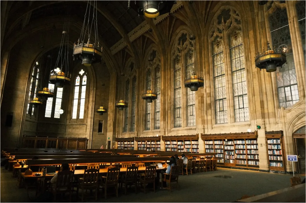 Detail Public Library Interior Study Tables And Books Number 20