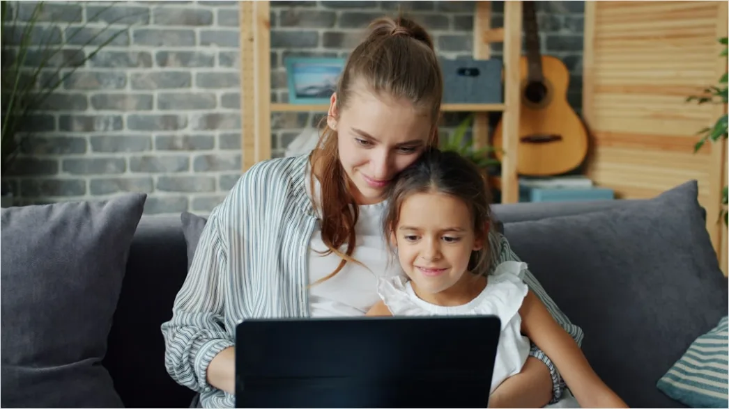 Detail Remote Learning Parent Helping Child At Home Number 8