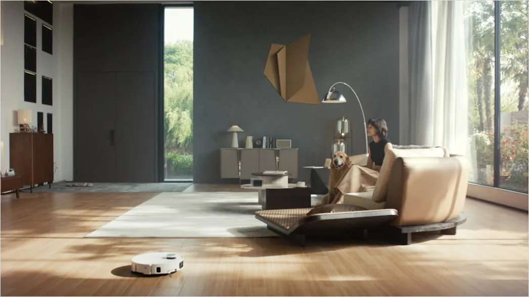 Detail Robot Vacuum Cleaner In Modern Living Room Number 2
