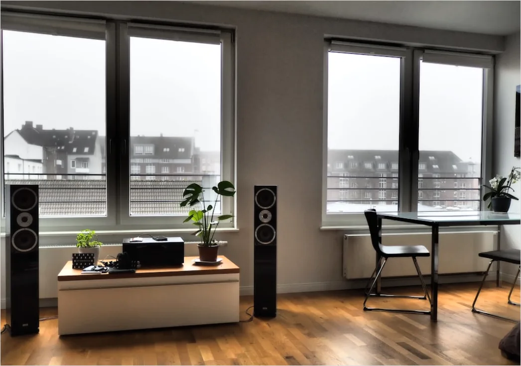 Smart Speaker In Modern Living Room Scene Fcdd