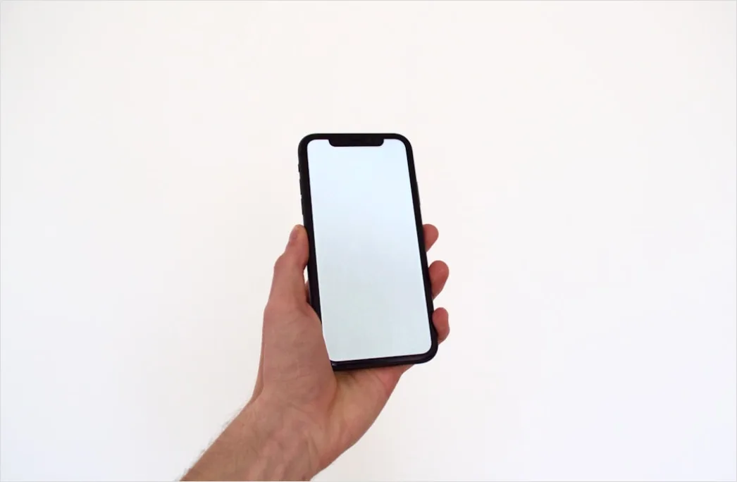 Detail Smartphone Mockup In Hand Minimal Background Number 2