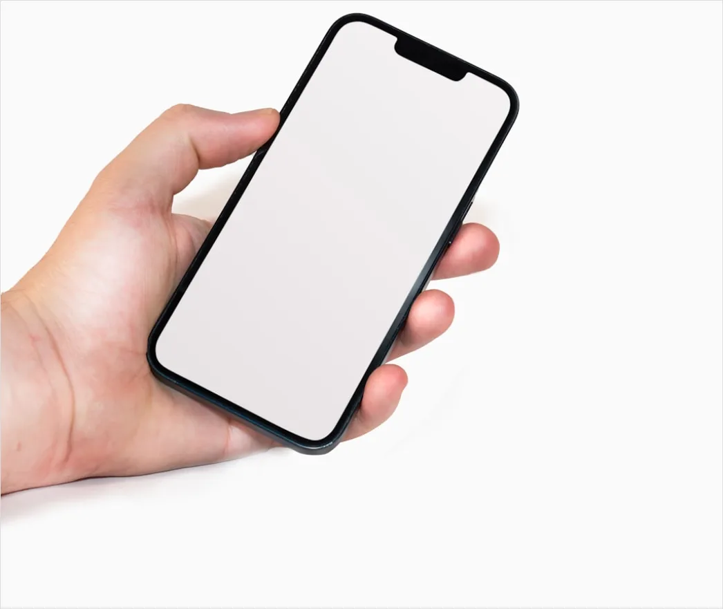 Detail Smartphone Mockup In Hand Minimal Background Number 9