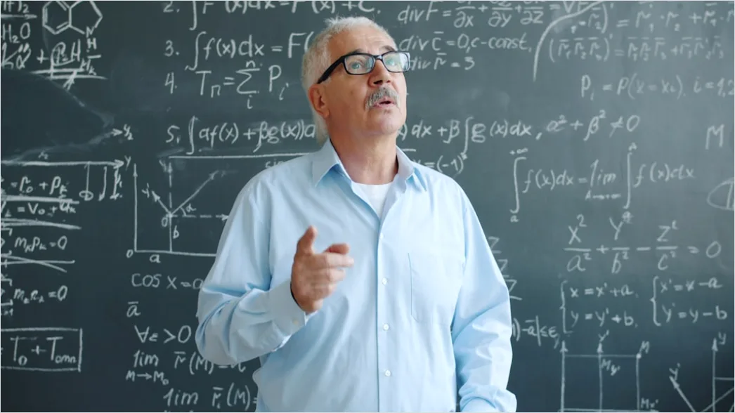Detail Teacher Explaining Math Concept On Whiteboard Number 14