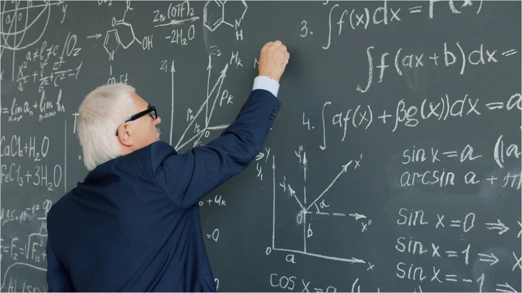 Detail Teacher Explaining Math Concept On Whiteboard Number 19