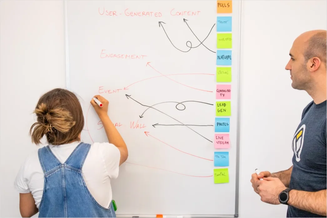 Detail Teacher Explaining Math Concept On Whiteboard Number 8