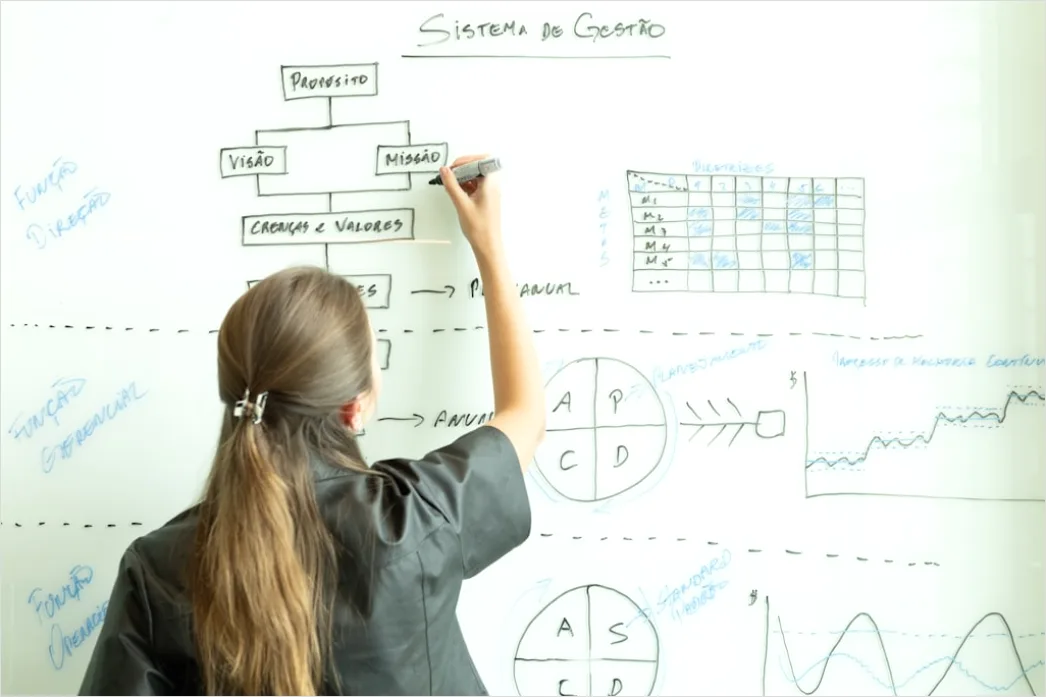 Detail Teacher Explaining Math Concept On Whiteboard Number 9