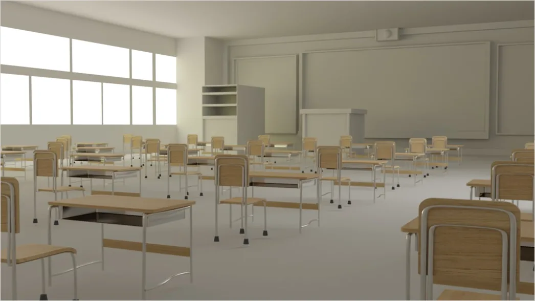 Vr Training Simulation Concept In Classroom A5cc