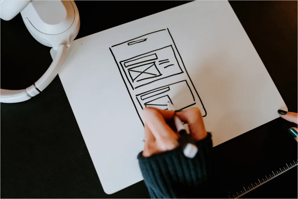 Detail Wireframe Sketch On Paper For Mobile App Number 18
