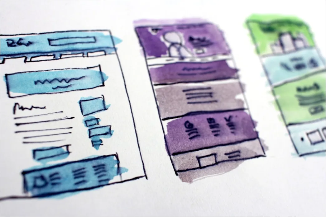 Detail Wireframe Sketch On Paper For Mobile App Number 3