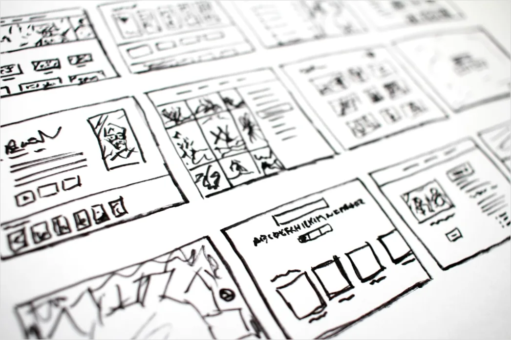 Detail Wireframe Sketch On Paper For Mobile App Number 8