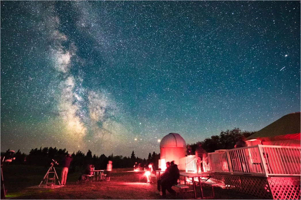 Detail Astronomy Student Observing Night Sky With Telescope Number 9