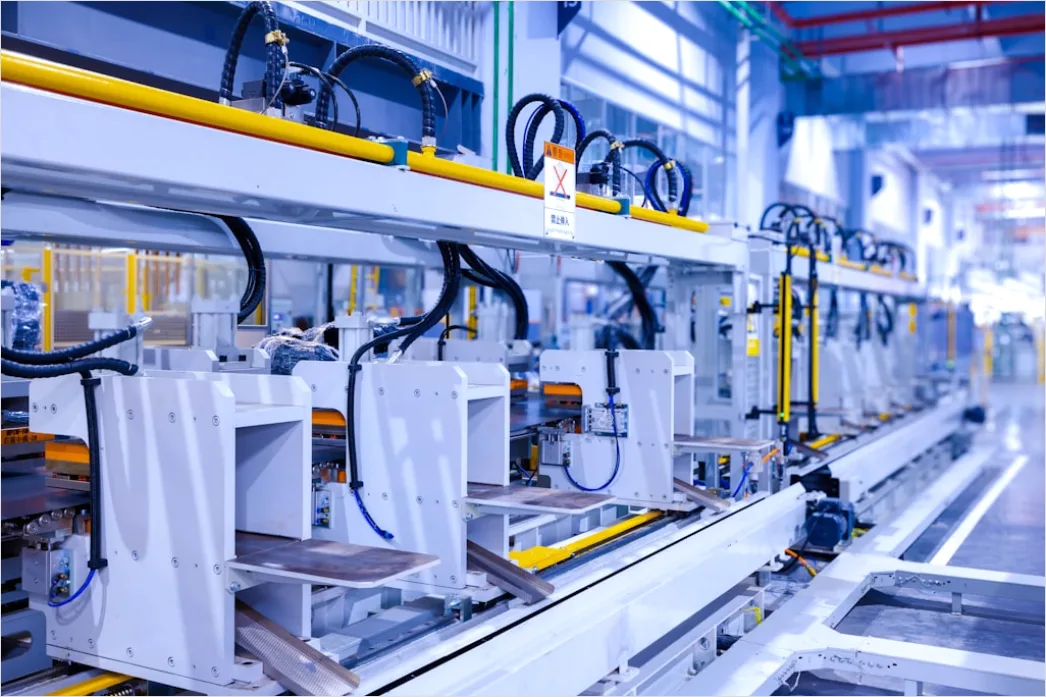 Automated Production Line Conveyor Belt Close Up E810
