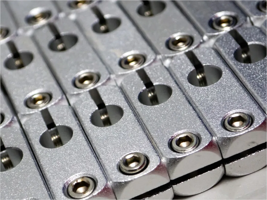 Detail Automated Production Line Conveyor Belt Close Up Number 14