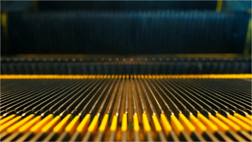 Detail Automated Production Line Conveyor Belt Close Up Number 16