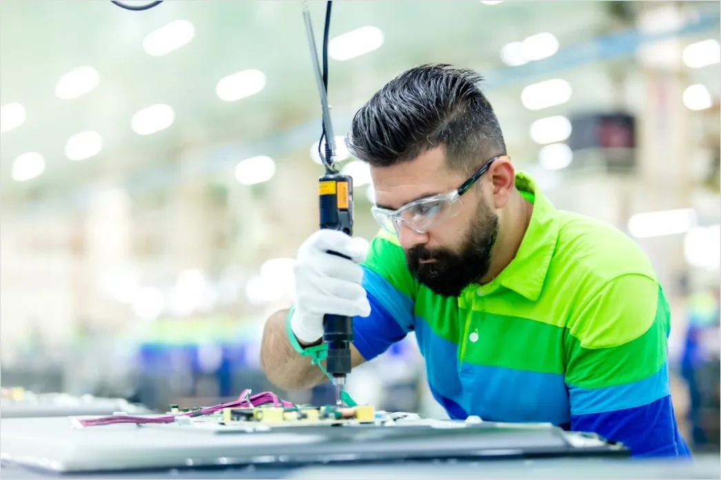 Detail Automotive Quality Control Inspection Line Worker Number 10