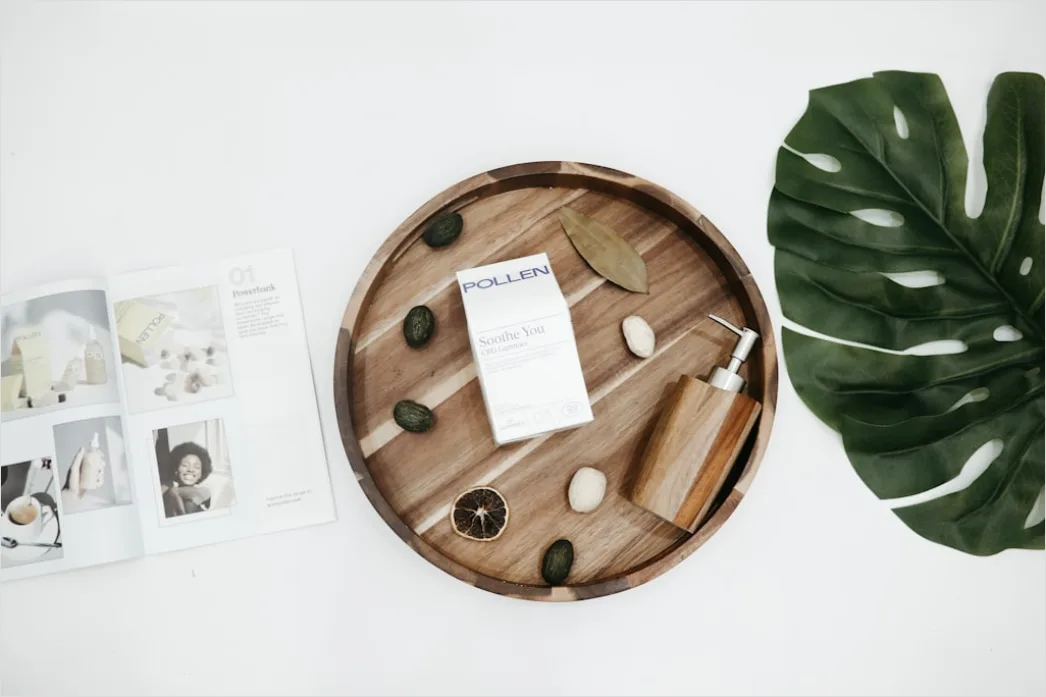 Detail Beauty Products Flat Lay Minimal White Background Number 12