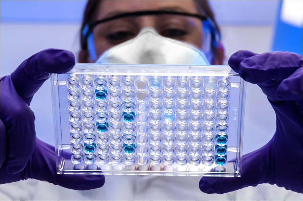 Detail Biotechnology Researcher Analyzing Dna Gel Electrophoresis Number 5