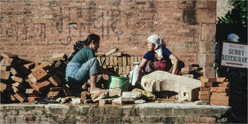 Detail Bricklaying Construction Worker Building Wall Close Up Number 12