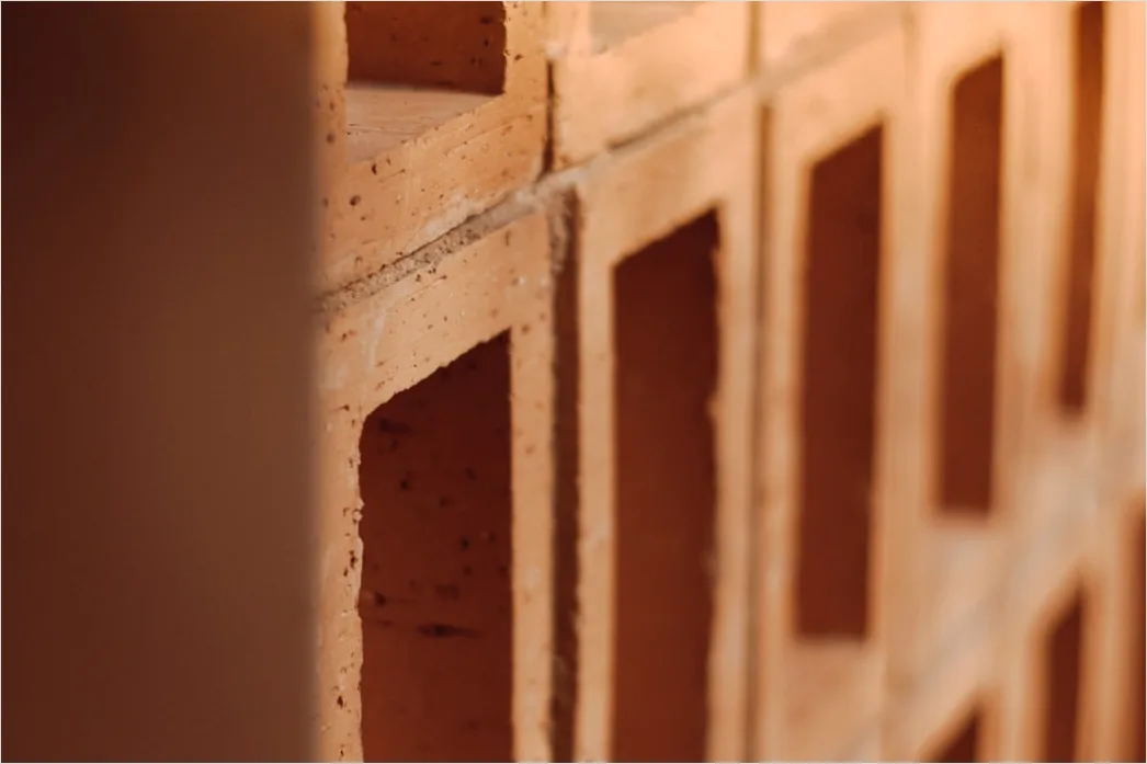 Detail Bricklaying Construction Worker Building Wall Close Up Number 15