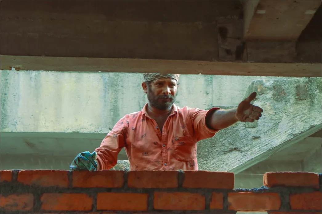 Detail Bricklaying Construction Worker Building Wall Close Up Number 3