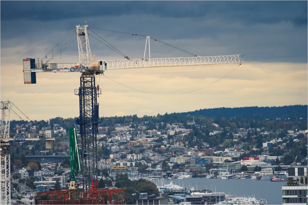 Detail Building Construction Crane Aerial View Cityscape Number 16