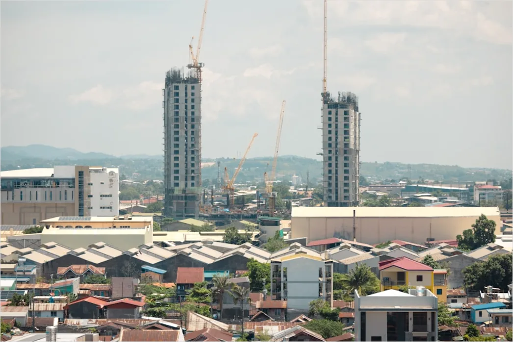 Detail Building Construction Crane Aerial View Cityscape Number 3