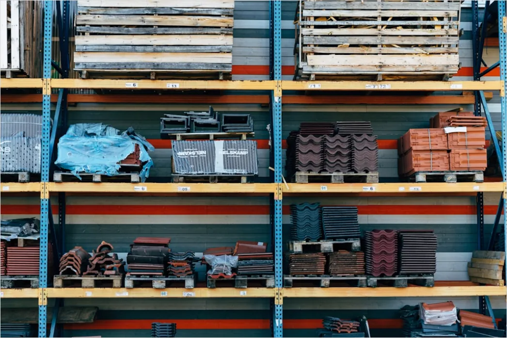 Building Materials Storage Yard Organized Warehouse 7faf