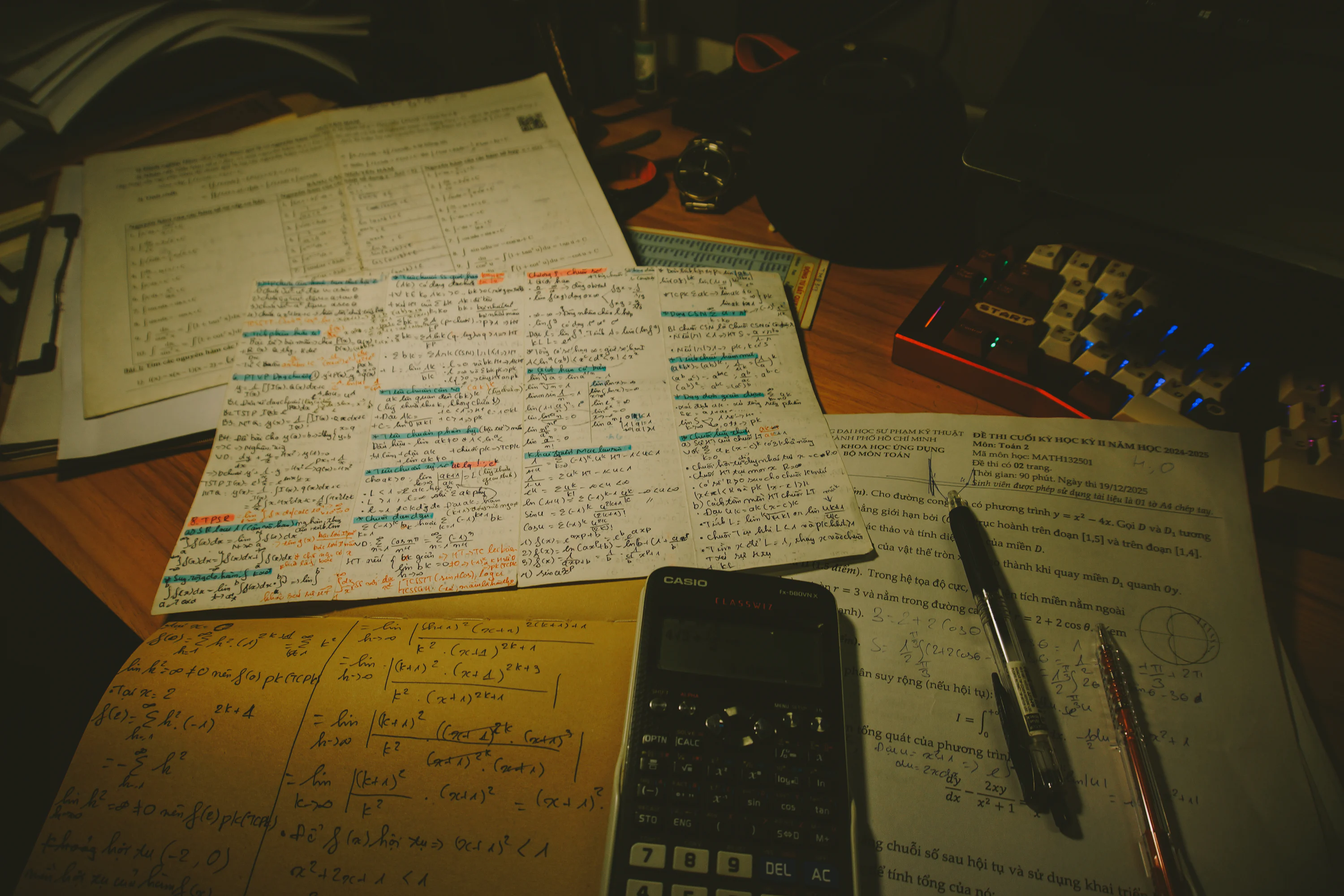 Detail Calculator And Graph Paper Math Homework Desk Number 10