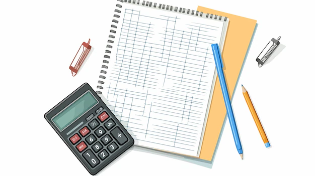 Detail Calculator And Graph Paper Math Homework Desk Number 12