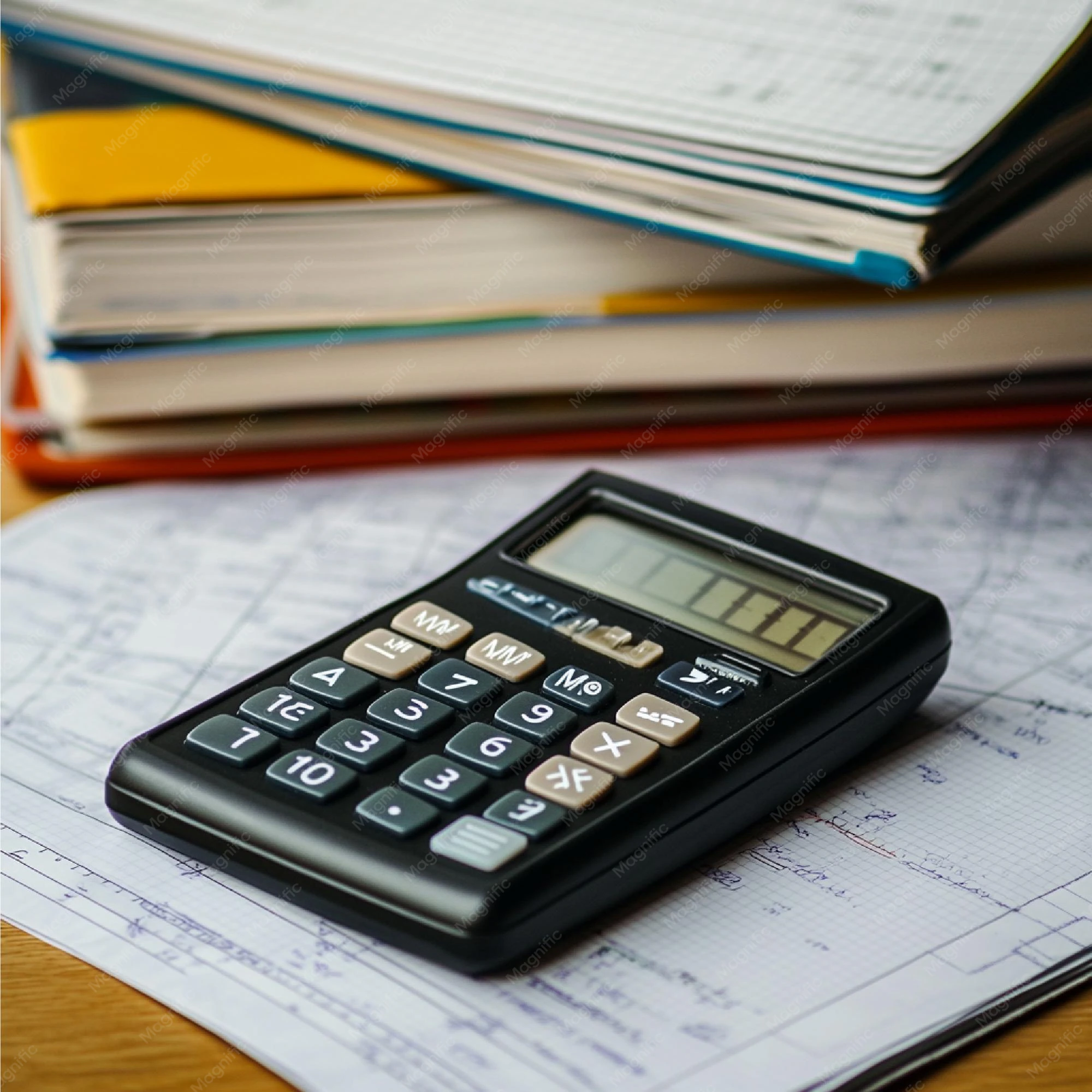 Detail Calculator And Graph Paper Math Homework Desk Number 2