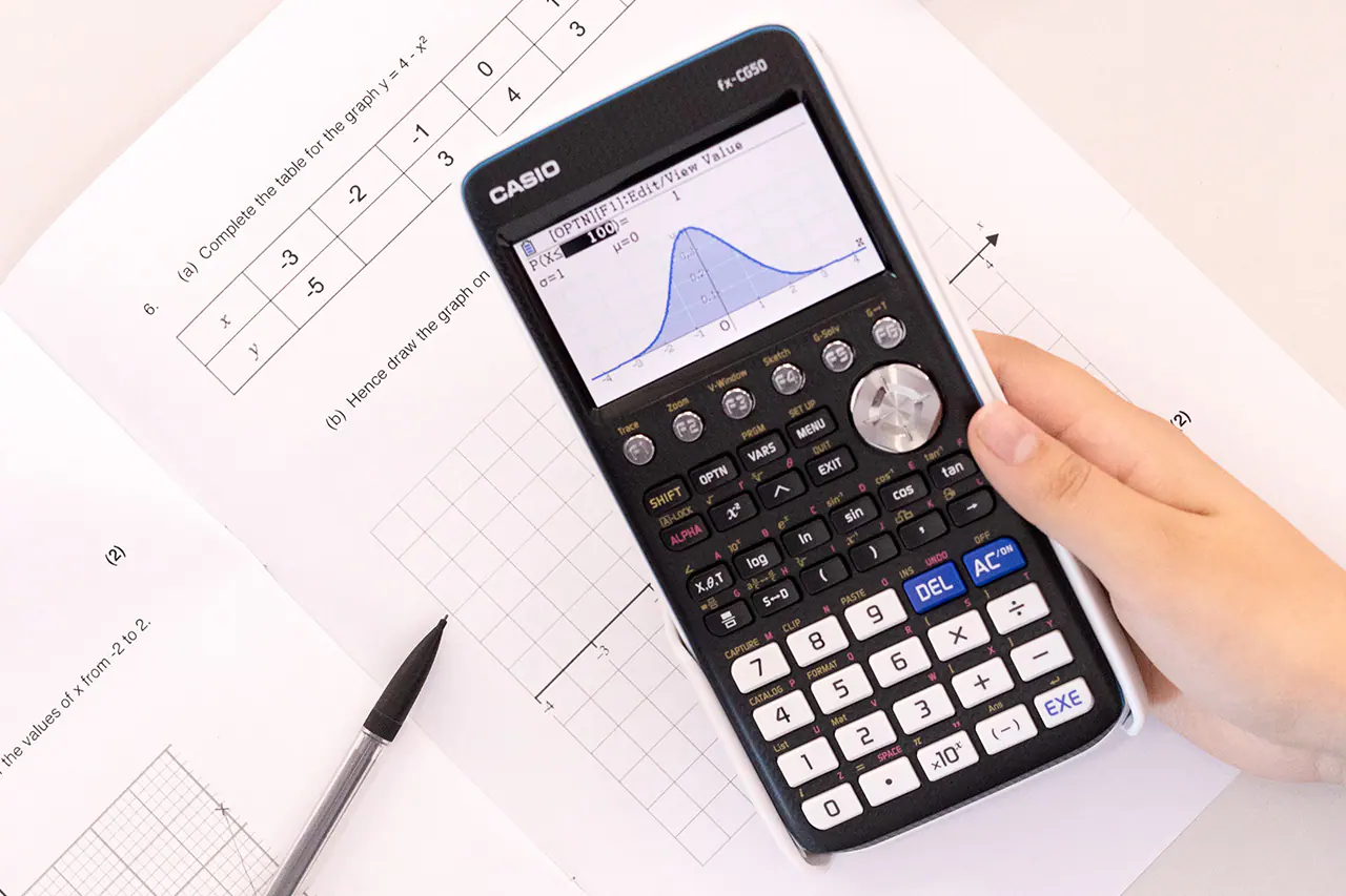Detail Calculator And Graph Paper Math Homework Desk Number 5