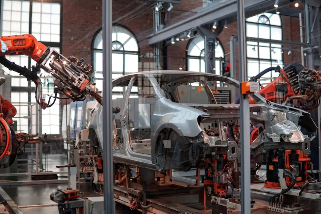 Car Assembly Line Robotic Arms Welding Body 0236