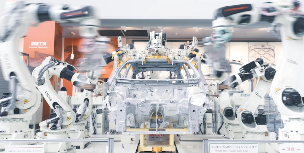 Detail Car Assembly Line Robotic Arms Welding Body Number 5