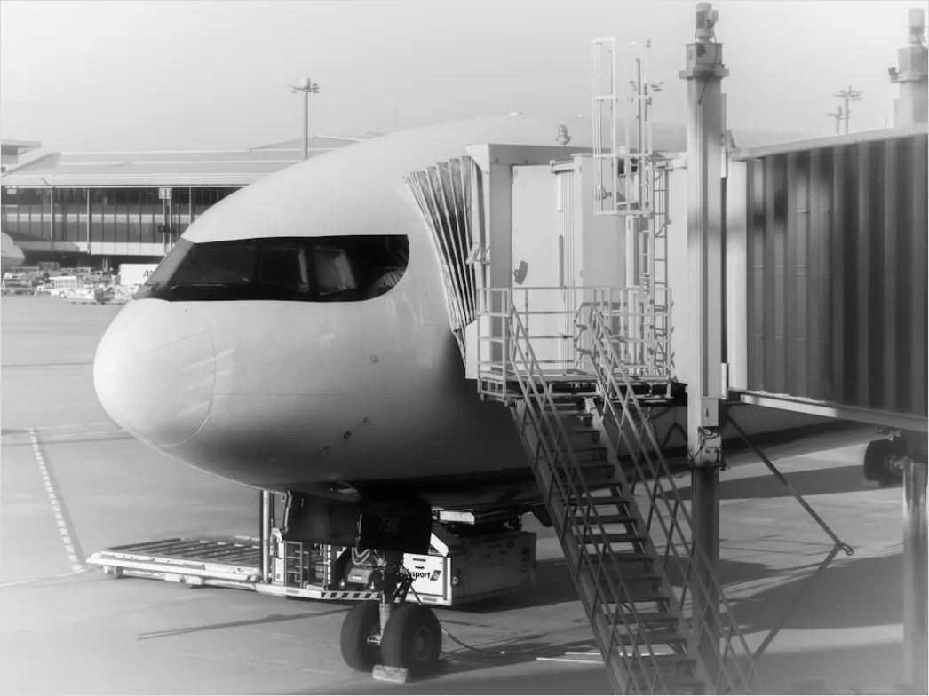 Detail Cargo Plane Loading Freight At Airport Terminal Number 2