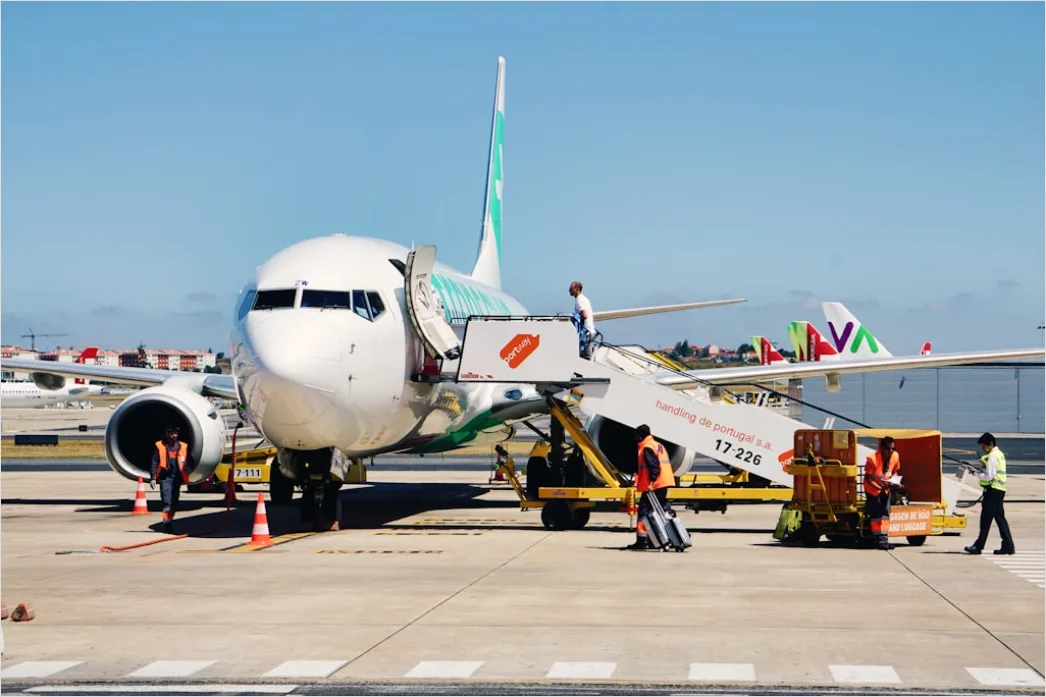 Detail Cargo Plane Loading Freight At Airport Terminal Number 16