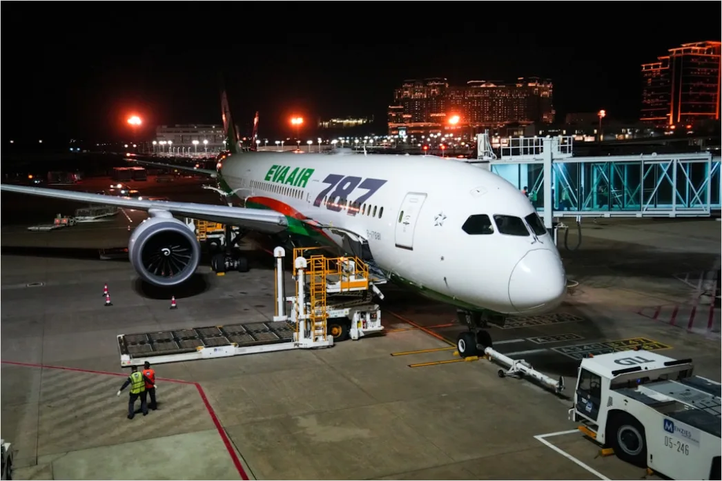 Detail Cargo Plane Loading Freight At Airport Terminal Number 19