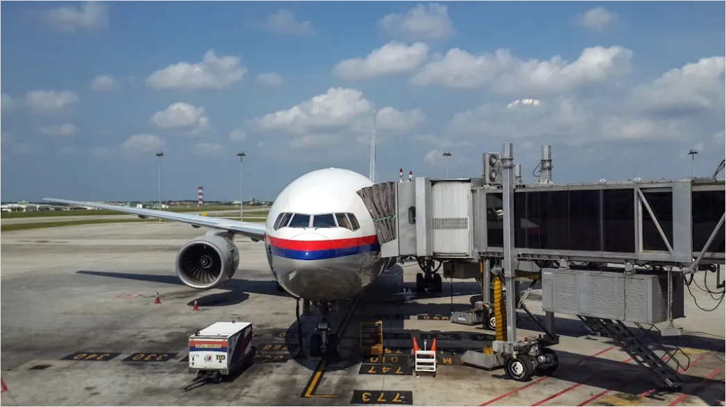 Detail Cargo Plane Loading Freight At Airport Terminal Number 4