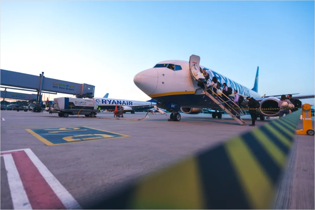 Detail Cargo Plane Loading Freight At Airport Terminal Number 9