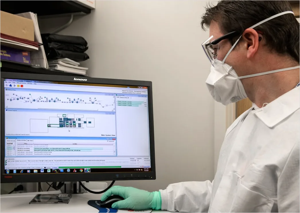 Detail Chemical Engineer Reviewing Process Data Screen Number 13