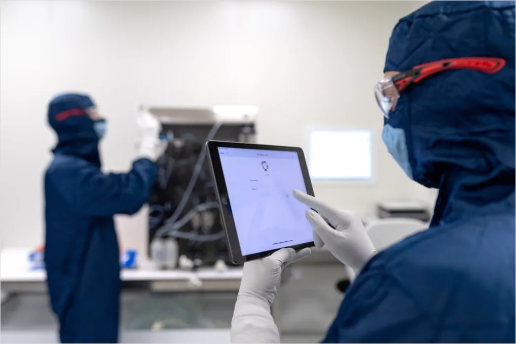 Detail Chemical Engineer Reviewing Process Data Screen Number 16
