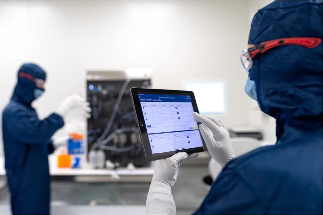 Detail Chemical Engineer Reviewing Process Data Screen Number 9