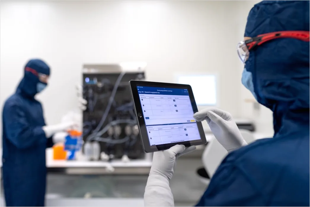 Detail Chemical Engineer Reviewing Process Data Screen Number 10