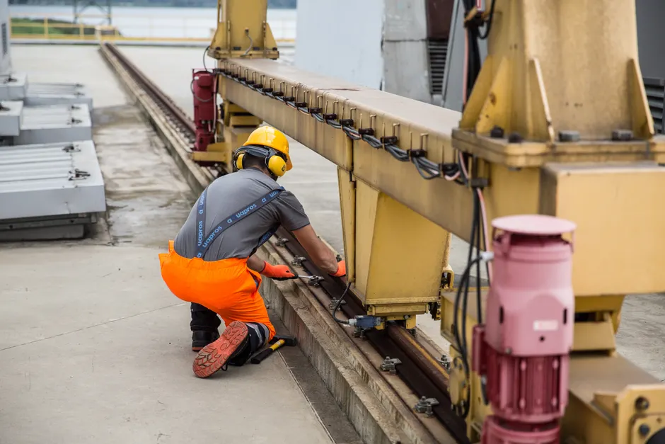Detail Chemical Plant Maintenance Worker Inspecting Equipment Number 14