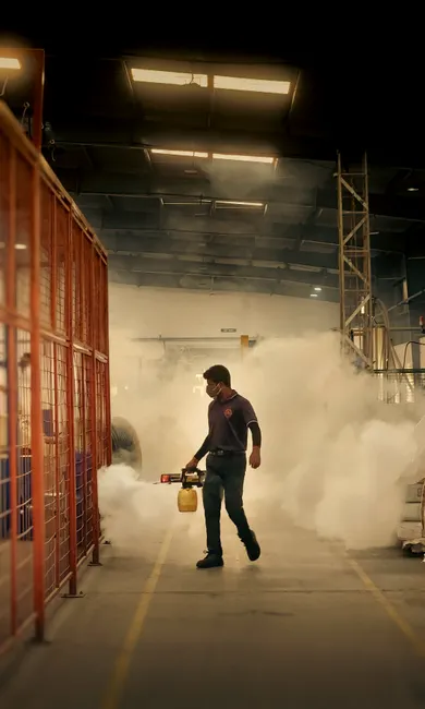 Detail Chemical Plant Maintenance Worker Inspecting Equipment Number 17
