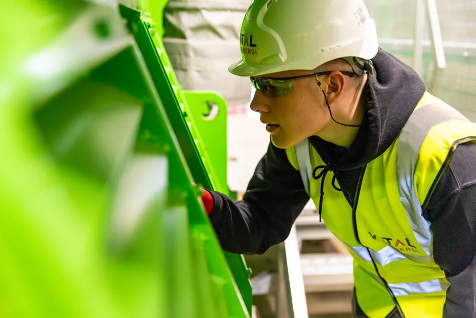 Detail Chemical Plant Maintenance Worker Inspecting Equipment Number 10