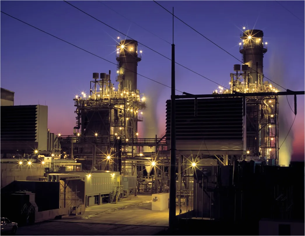 Detail Chemical Plant Night View Illuminated Pipes Towers Number 18