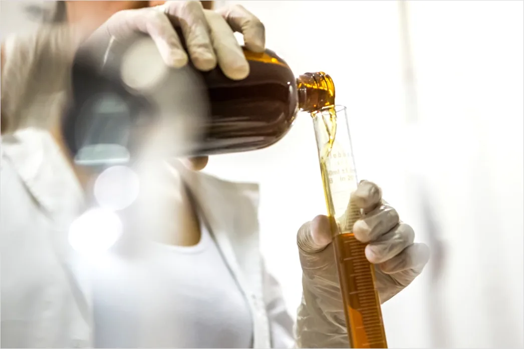 Detail Chemist Measuring Liquid With Graduated Cylinder Number 2